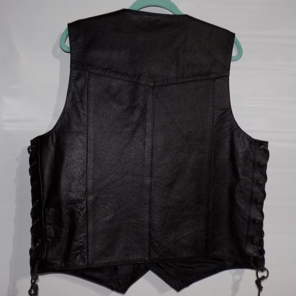 FMC Leather Motorcycle Vest - Picture 4 of 6